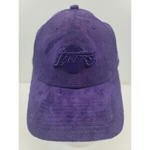 New Era Los Angeles Lakers Suede 9FORTY K-Frame Snapback Hat Purple Womens